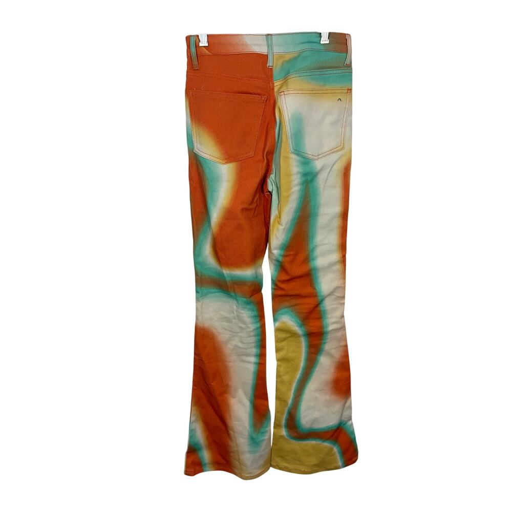 Jaded London Orange TieDye Flare Jeans Hippie Western Costume Coachella 25 - Picture 4 of 5
